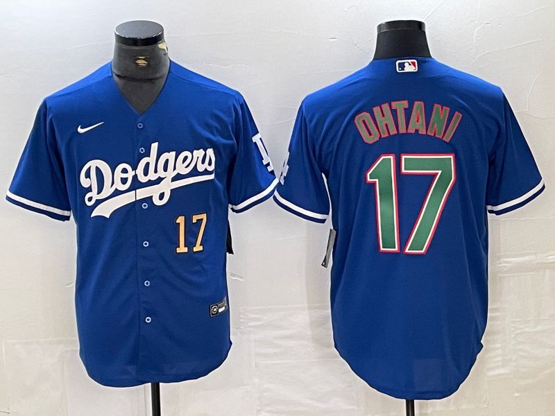 Men Los Angeles Dodgers #17 Ohtani Blue Nike Game MLB Jersey style 24